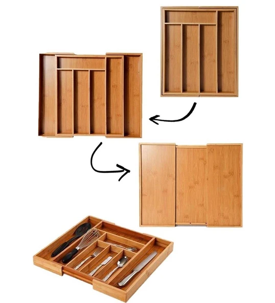 Mien Bambu Ayarlanabilir Çekmece İçi Kaşıklık 316 - Resim 2