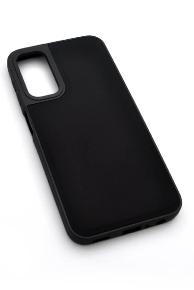 Samsung Galaxy A24 Uyumlu Deri Görünümlü Sert Kapak Kılıf Siyah - Resim 2