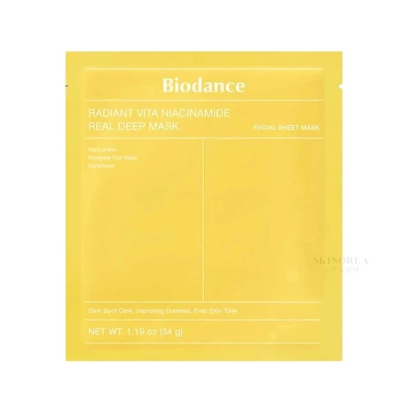 BIODANCE Radiant Vita Niacinamide Real Deep Mask (GLOBALCARE)