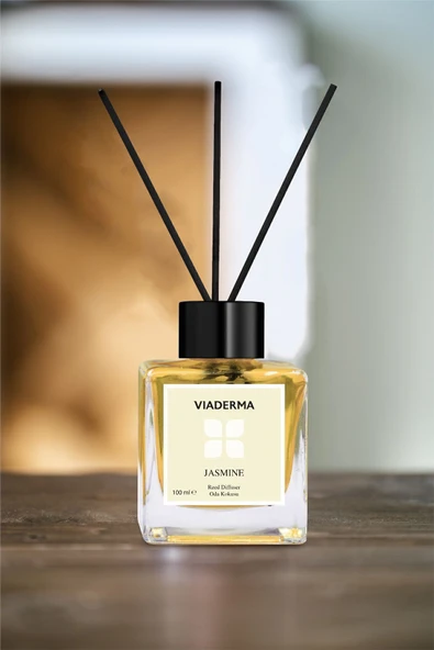 Viaderma Kare Şişe Yasemin Esansı Bambu Çubuklu Oda Kokusu 100 ml - 4