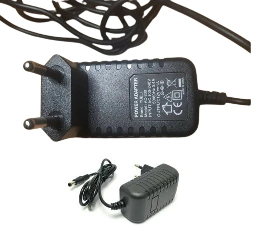 YUELI 12V 1A Modem ve Arduino Uyumlu Plastik Kasa Priz Tipi Adaptör AC-200 - Resim 2