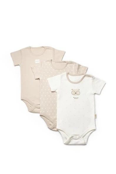 Bebek 3'lü Kısa Kol Body, %100 Organik Pamuk, Bebek ve Yenidoğan Serisi -CSY8122 - 2