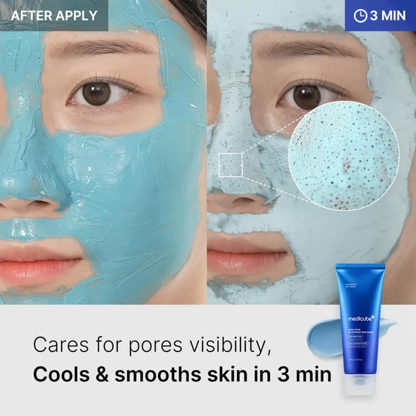 Medicube ZERO PORE BLACKHEAD MUD MASK ( Sıfır Gözenek Siyah Nokta Kil Maskesi) (GLOBALCARE) - 3
