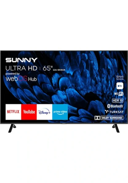 Sunny SN65FMN252 Frameless 4K Ultra HD 65" 165 Ekran Uydu Alıcılı webOS Smart LED TV