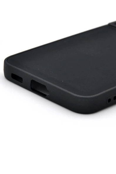 Samsung Galaxy S22 Uyumlu Deri Görünümlü Sert Kapak Kılıf Siyah - Resim 5