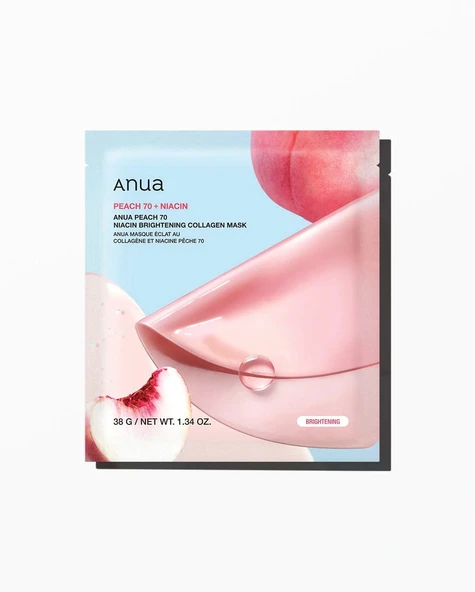 ANUA PEACH 70 NIACIN BRIGHTENING COLLAGEN MASK (Aydınlatıcı Kollajen Maskesi) (GLOBALCARE)