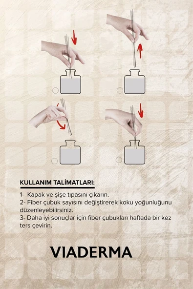 Viaderma Kare Şişe Kahve Esansı Bambu Çubuklu Oda Kokusu 100 ml - 4