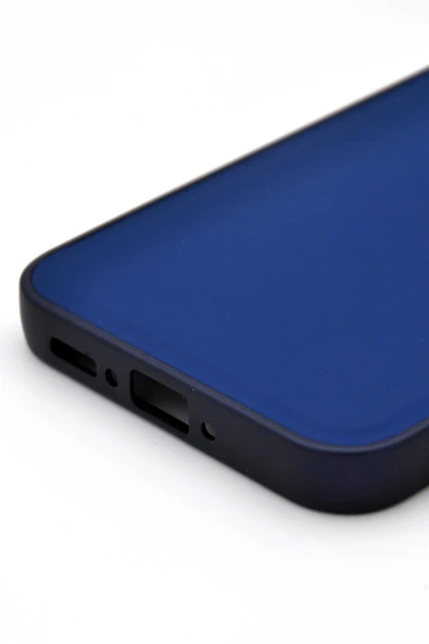 Samsung Galaxy S23 Uyumlu Deri Görünümlü Sert Kapak Kılıf Lacivert - Resim 5