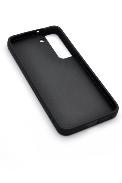 Samsung Galaxy S22 Uyumlu Deri Görünümlü Sert Kapak Kılıf Siyah - Resim 6