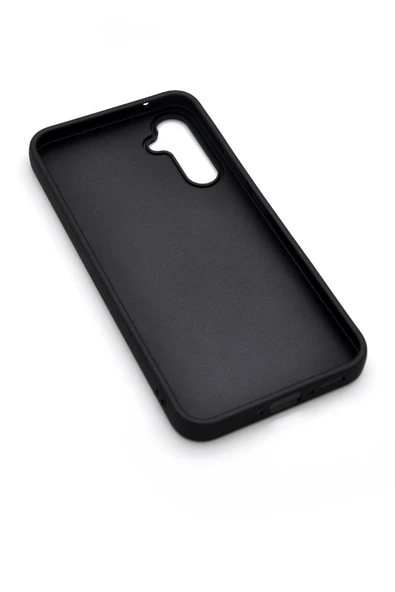 Samsung Galaxy S23 Uyumlu Deri Görünümlü Sert Kapak Kılıf Siyah - Resim 6