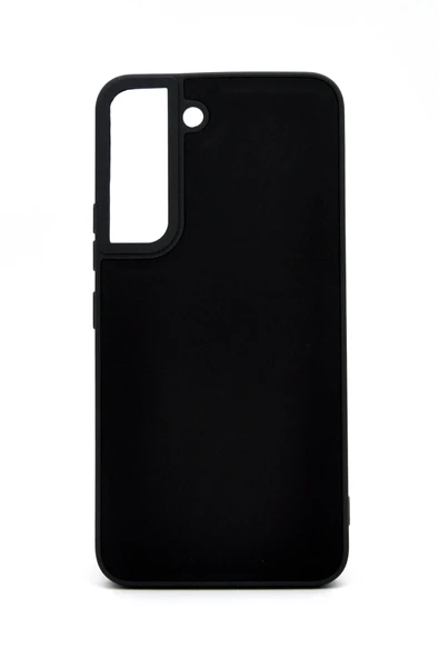 Samsung Galaxy S22 Uyumlu Deri Görünümlü Sert Kapak Kılıf Siyah ürün görseli