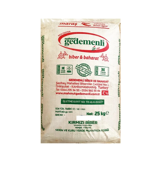 ÇÖREKOTU TOZ  ÖĞÜTÜMÜŞ 25 KG