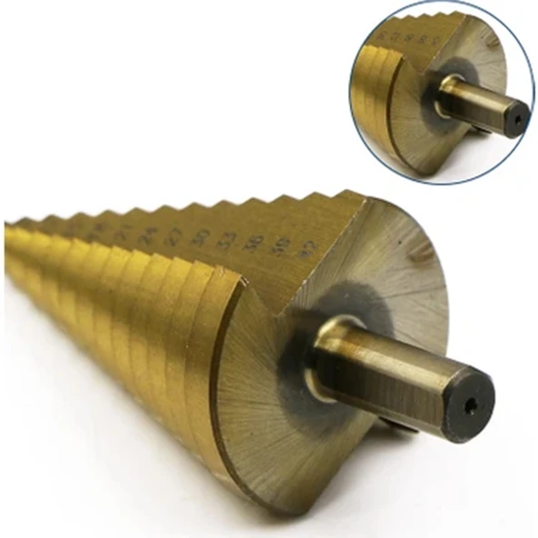 Kademeli Matkap Ucu Seti 4-12, 4-20, 4-30 Metal Kutulu 3'lü Set Ahşap Plastik Metal Delik Açma - Resim 4