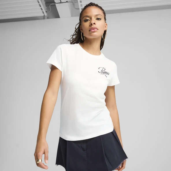 Puma 68498202 Script Tee Kadın Spor Tişört - 3