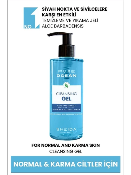 Sheida Pure Ocean Temizleme Jeli 250ML Normal ve Karma Cilt Için - 2