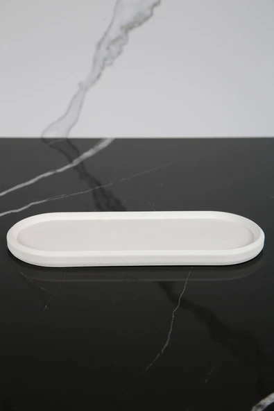Dekoratif Oval Sunum Tepsisi Tabağı Sunumluk 9x23 Cm - 3