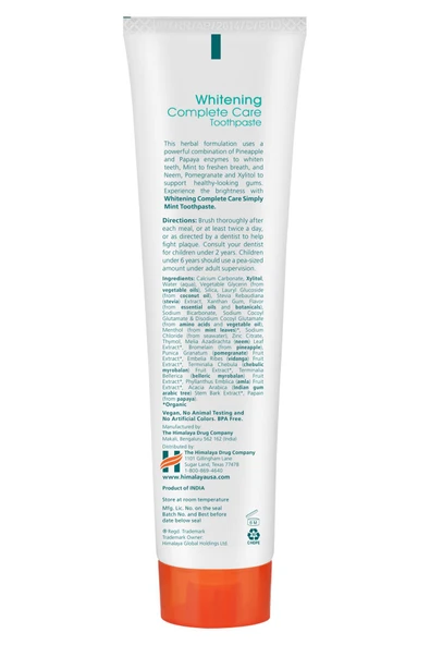 Himalaya Botanique Whitening Complete Care Diş Macunu 150GR - 2