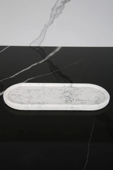 Dekoratif Oval Sunum Tepsisi Tabağı Sunumluk 9x23 Cm - 2