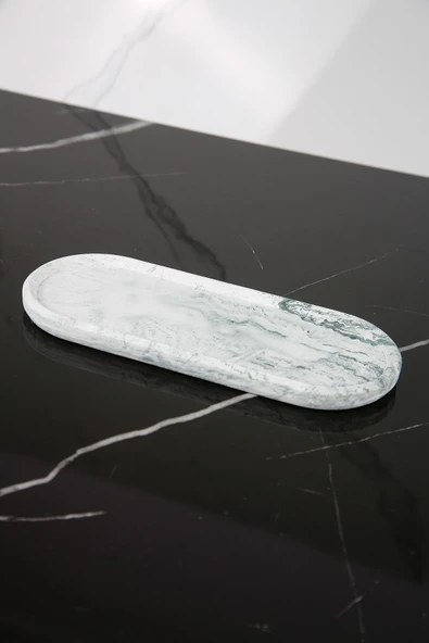 Dekoratif Oval Sunum Tepsisi Tabağı Sunumluk 9x23 Cm - 2