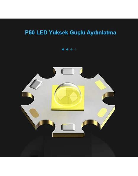 3000 Lümen Güçlü El Feneri Watton Wt-600 - 5