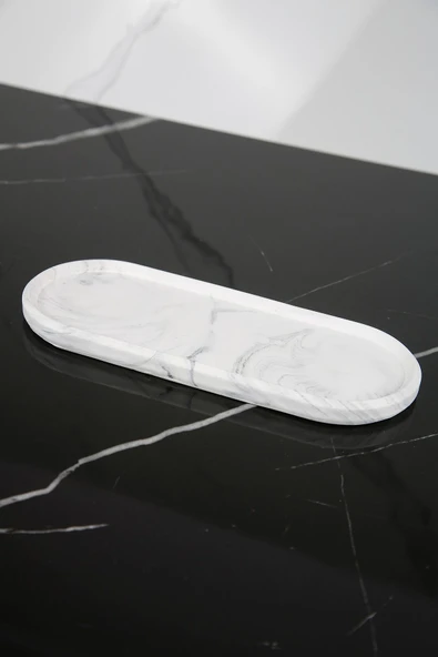 Dekoratif Oval Sunum Tepsisi Tabağı Sunumluk 9x23 Cm - 2