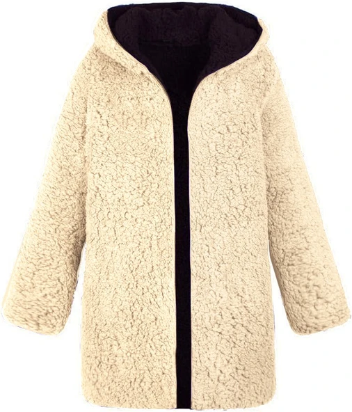 Peluş Çift Taraflı Kışlık Ceket - 3