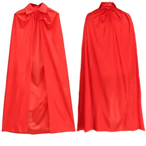 Kırmızı Renk Yakalı Pelerin 120 cm ürün görseli 1