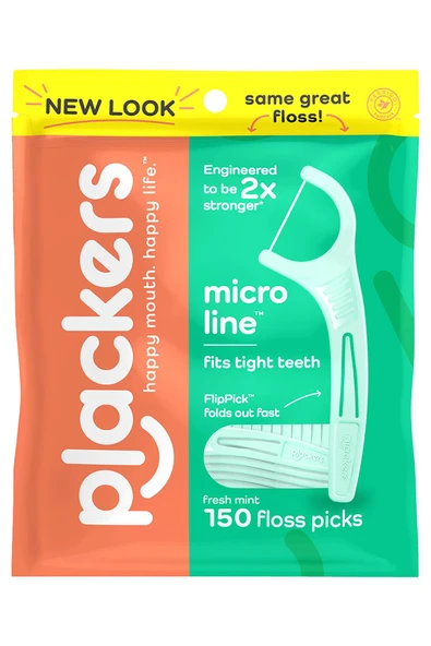 Plackers Micro Line Çatal Diş İpi Kürdanlı 150 Adet