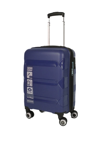 Hotowa Gold PP Valiz 8011 Koyu Mavi TSA Kilitli Üçlü Set - 4