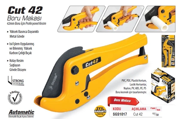 SGS1017 Boru Kesme Makası 42mm - 2