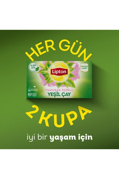 Lipton Yumuşak İçimli Yeşil Çay Süzen Poşet 3 x 20 li - 6
