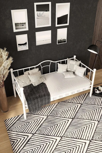 ARGİMO Kamelya Sedir Metal Karyola Beyaz 90 X 200 CM - 3