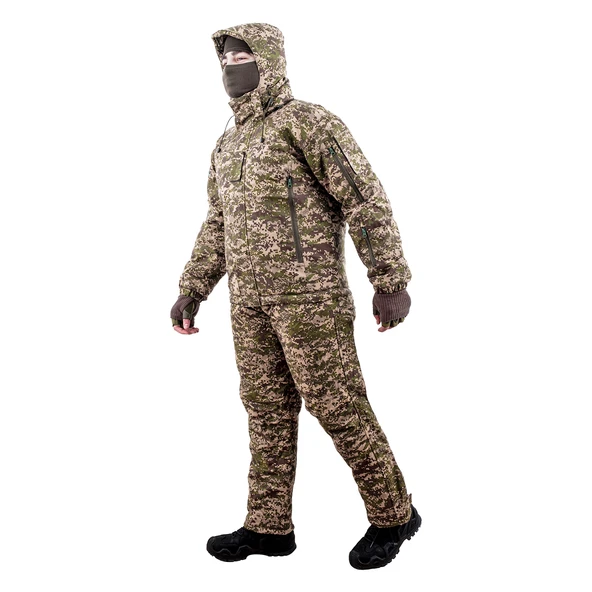 Soğuk İklim Takımı - Su İtici Nefes Alır Kumaş - -35° - Kamuflaj - Savage. - Resim 2