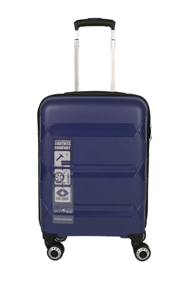Hotowa Gold PP Valiz 8011 Koyu Mavi TSA Kilitli Orta Boy - 2