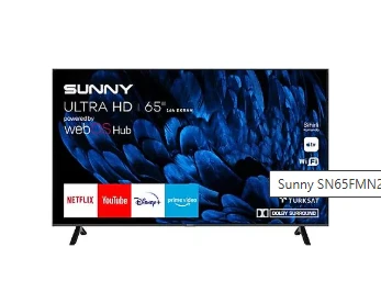 Sunny SN65FMN252 Frameless 4K Ultra HD 65" 165 Ekran Uydu Alıcılı webOS Smart LED TV