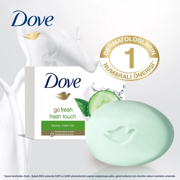 Dove Beauty Cream Bar Katı Güzellik Sabunu Fresh Touch Nemlendirici Etkili 90 g - 3