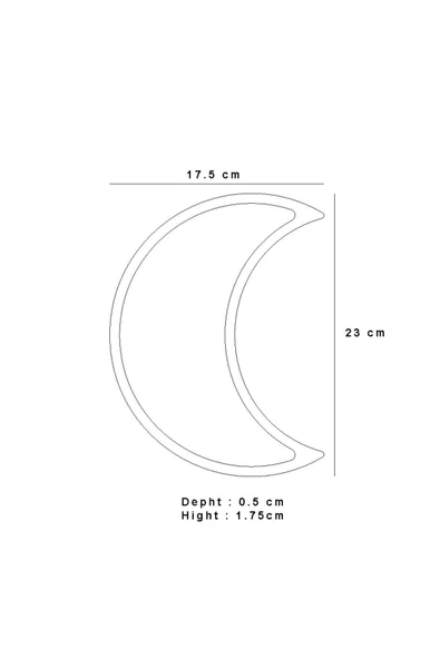 Mermer Desenli Beton Sunum Tepsisi Hilal Şeklinde Servis Sunum Tabağı Sunumluk - Resim 3