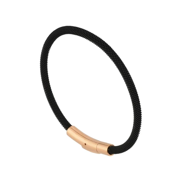 ARS136 Erkek Deri Çelik Bileklik ürün görseli 1