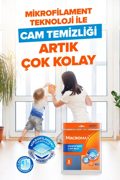 Macromax Mikrofiber Cam Bezi 2'li x 3 Adet - 2