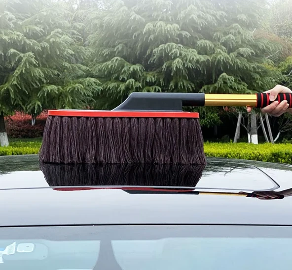 Araba Temizleme Püskülü Cilalı Birinci Sınıf Araba Toz Temizleme Fırçası - 4