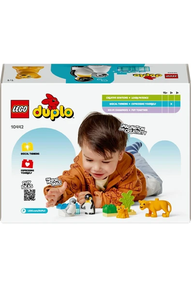 LEGO ® DUPLO® Kasabası Vahşi Hayvan Aileleri: Penguenler ve Aslanlar 10442 - 2 Yaş ve Üzeri(10 Parça)