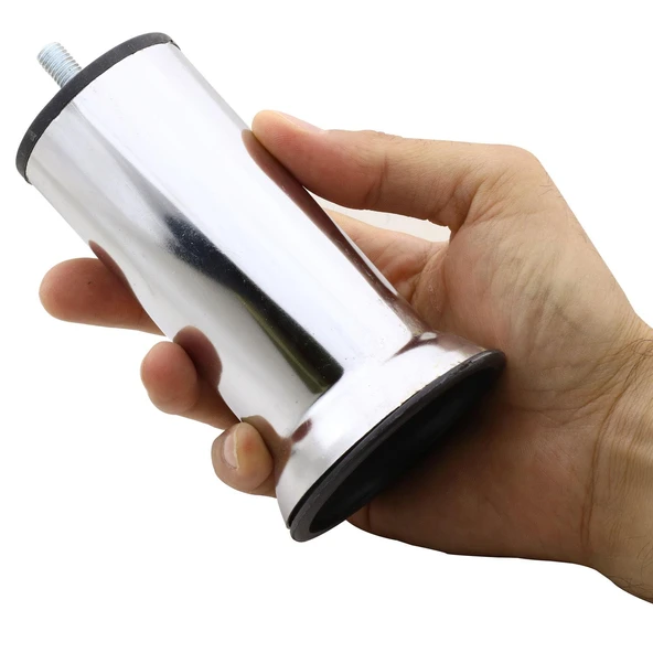 Kanepe Baza Koltuk Destek Yükseltme Yükseltici 4 Adet Ayağı M8 Civatalı Krom Metal Ayakları 12 Cm - Resim 5