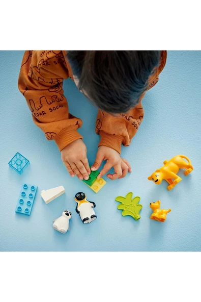 LEGO ® DUPLO® Kasabası Vahşi Hayvan Aileleri: Penguenler ve Aslanlar 10442 - 2 Yaş ve Üzeri(10 Parça) - 5