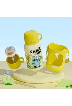 Shotay Cartoon Çelik Termos Matara Çocuk 480Ml Sarı - 2