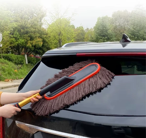 Araba Temizleme Püskülü Cilalı Birinci Sınıf Araba Toz Temizleme Fırçası - 3