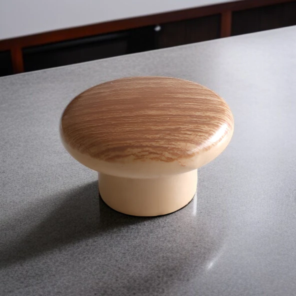 Bohem Düğme Kulp Açık Ceviz Renk Mobilya Mutfak Dolap Dolabı Çekmece Kulpu Kulbu Plastik Tek Vida - Resim 7