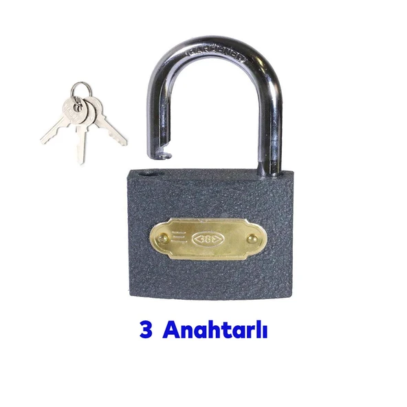 Sandık Kutu Askısı 35 Luk Menteşeli Kilit Aparatı Kilit 32 mm Asma Kilit 2'li Set - 5