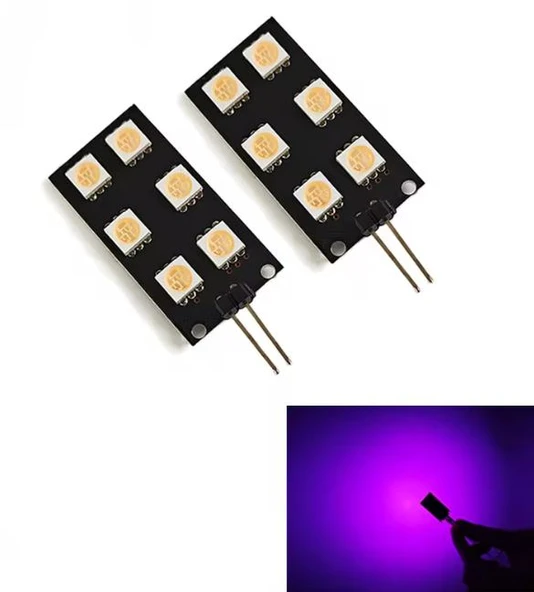 Deechooll Audi Araba İçi Ayak Boşluğu Mor Led Aydınlatma 4 Adet