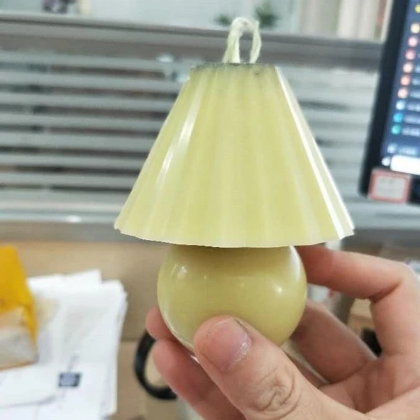 Poli Karbon Mum Kalıbı Mini Masa Lambası Şekli Mum Kalıbı 6228 - 4