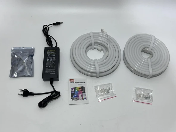 RGBIC Tuya Wifi Bt Silikon Neon Rgb Led Şerit IP67 10 Metre - 3
